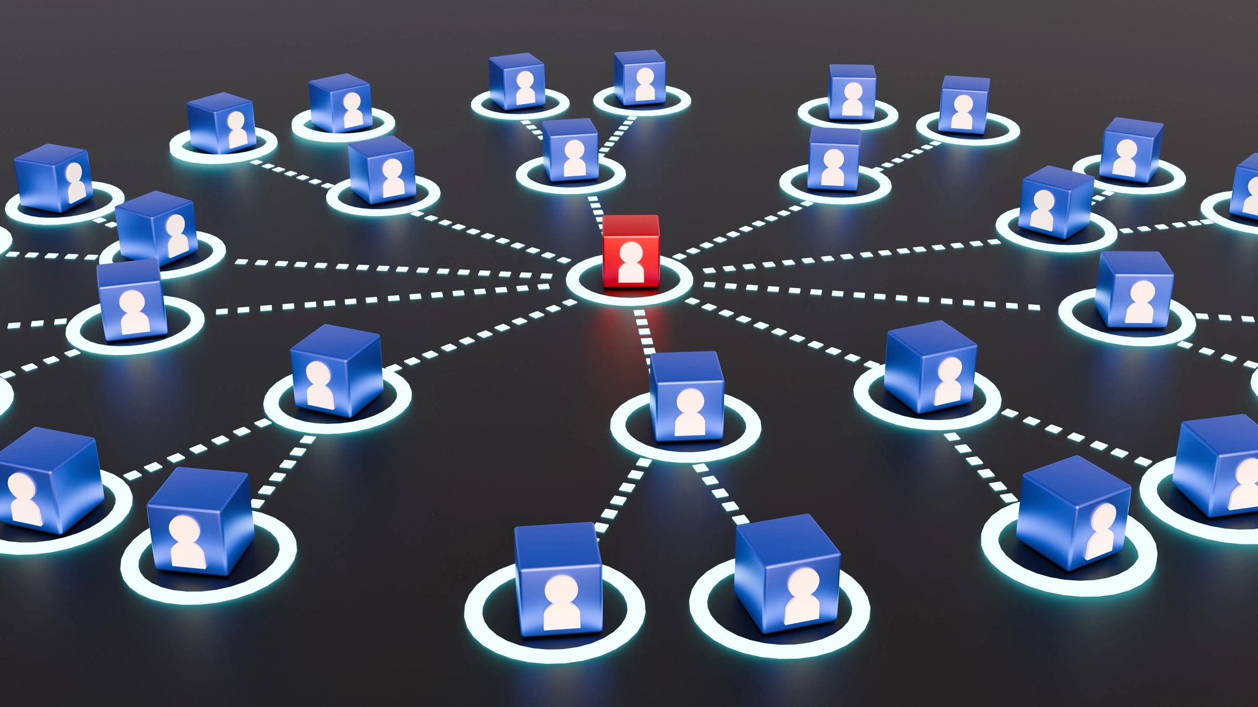 3d rendering of illustration of growing connecting people